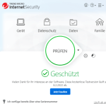 Trend Micro Internet Security Hauptmenü