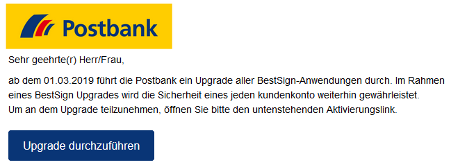 Phishing Beispiel