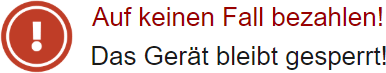 Nicht bezahlen