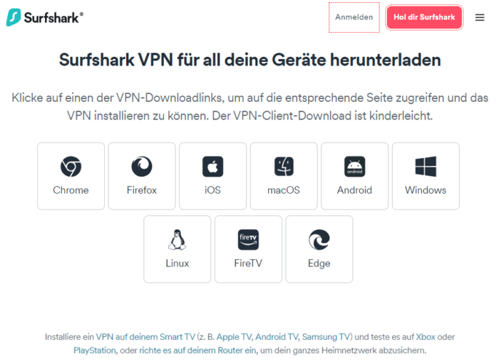 Surfshark VPN-Client Download